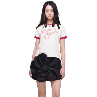 THE MARC LOGO RINGER FEMME TEE